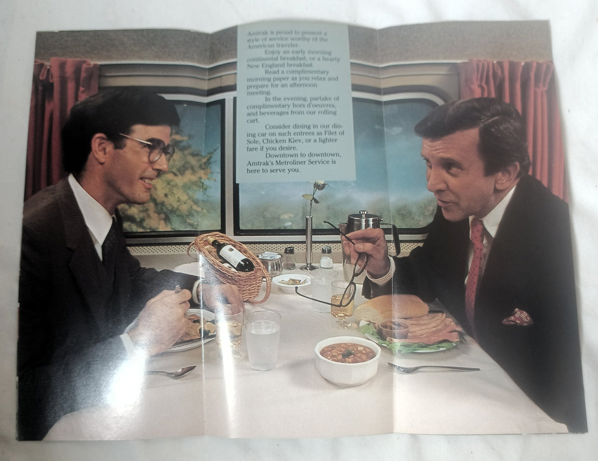 Amtrak Metroliner Boston to New York Introductory Brochure 1982 - TulipStuff