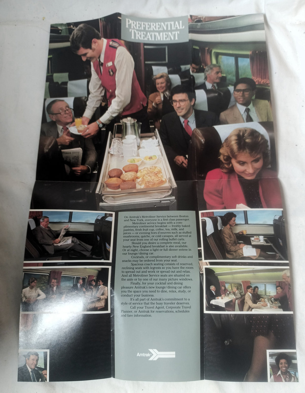 Amtrak Metroliner Boston to New York Introductory Brochure 1982 - TulipStuff