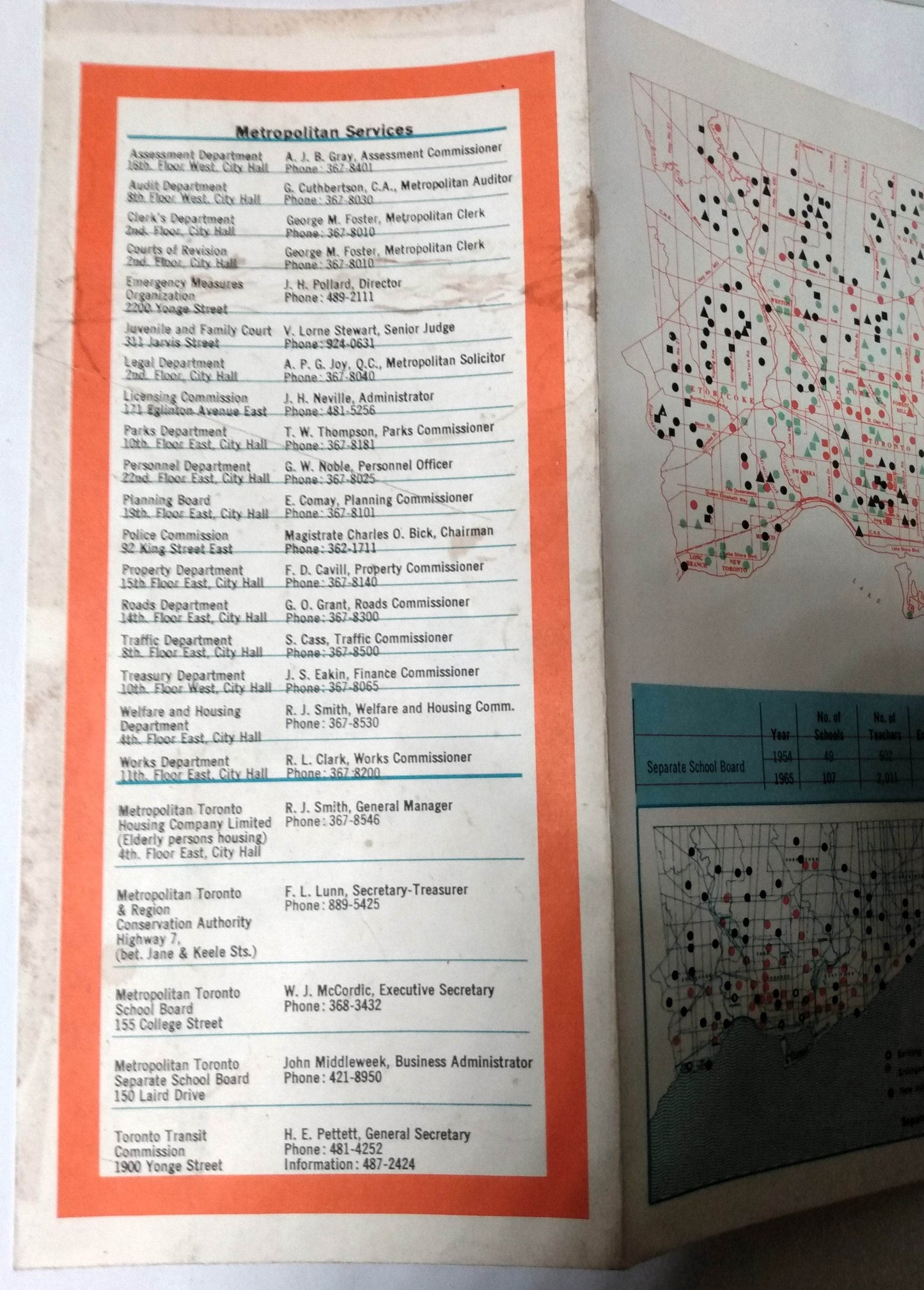 Metropolitan Toronto Planning Board Map Information Brochure 1966 - TulipStuff