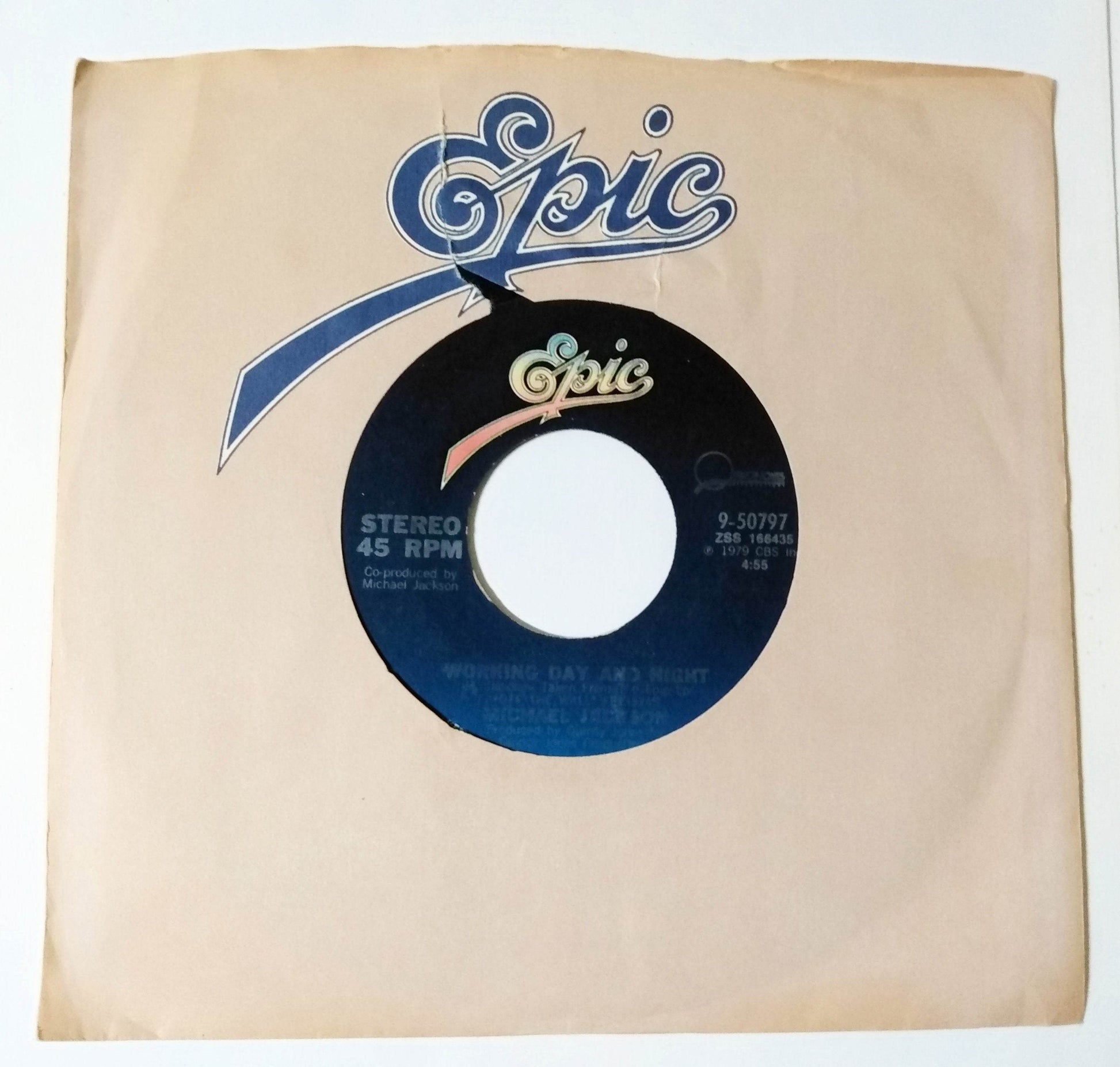 Michael Jackson Rock With You / Working Day And Night  7" Vinyl Epic 1979 - TulipStuff