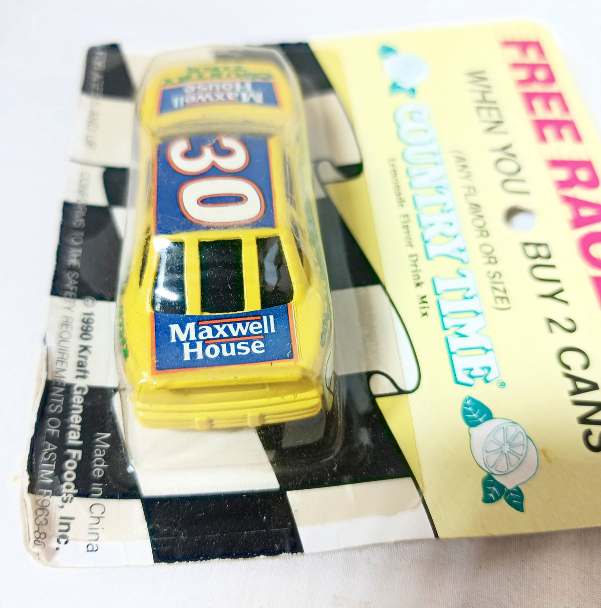 Michael Waltrip #30 Country Time Maxwell House Race Car Promo 1990 - TulipStuff