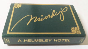 Mindy's Restaurant Harley Of New York 42nd St Helmsley Hotels Matchbox 1980's - TulipStuff