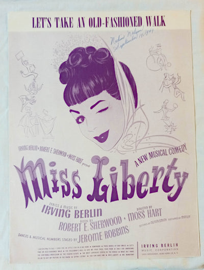 Lets Take An Old-Fashioned Walk Miss Liberty Sheet Music I.Berlin 1949 - TulipStuff