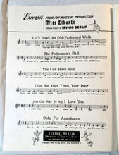 Load image into Gallery viewer, Lets Take An Old-Fashioned Walk Miss Liberty Sheet Music I.Berlin 1949 - TulipStuff
