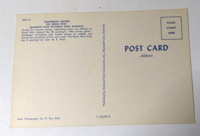 Miss Green River Sightseeing Cruiser Mammoth Cave Kentucky 1960's Postcard - TulipStuff