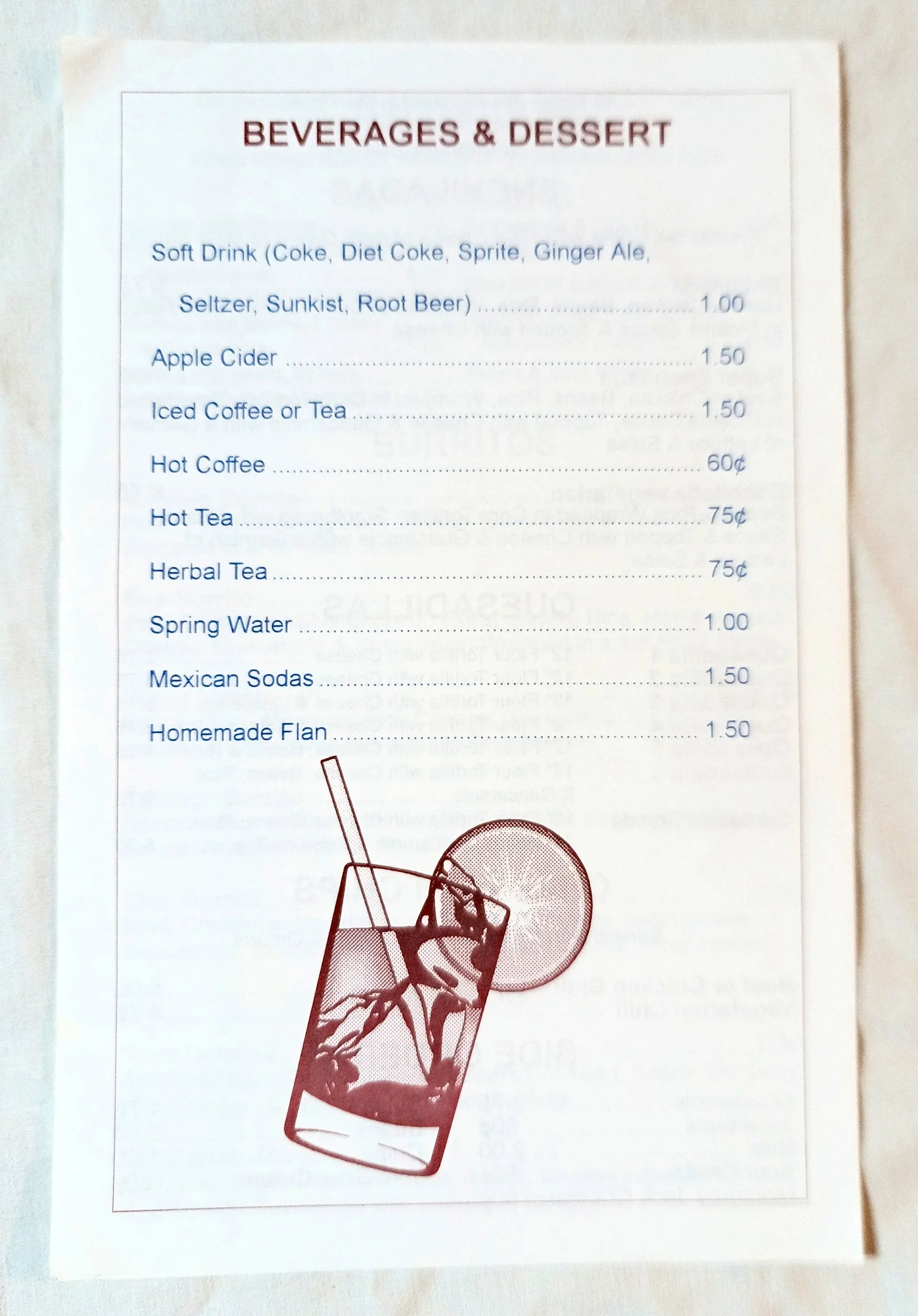 The Mission Burritos E 7th St Take Out Menu East Village NYC Late 1990's - TulipStuff