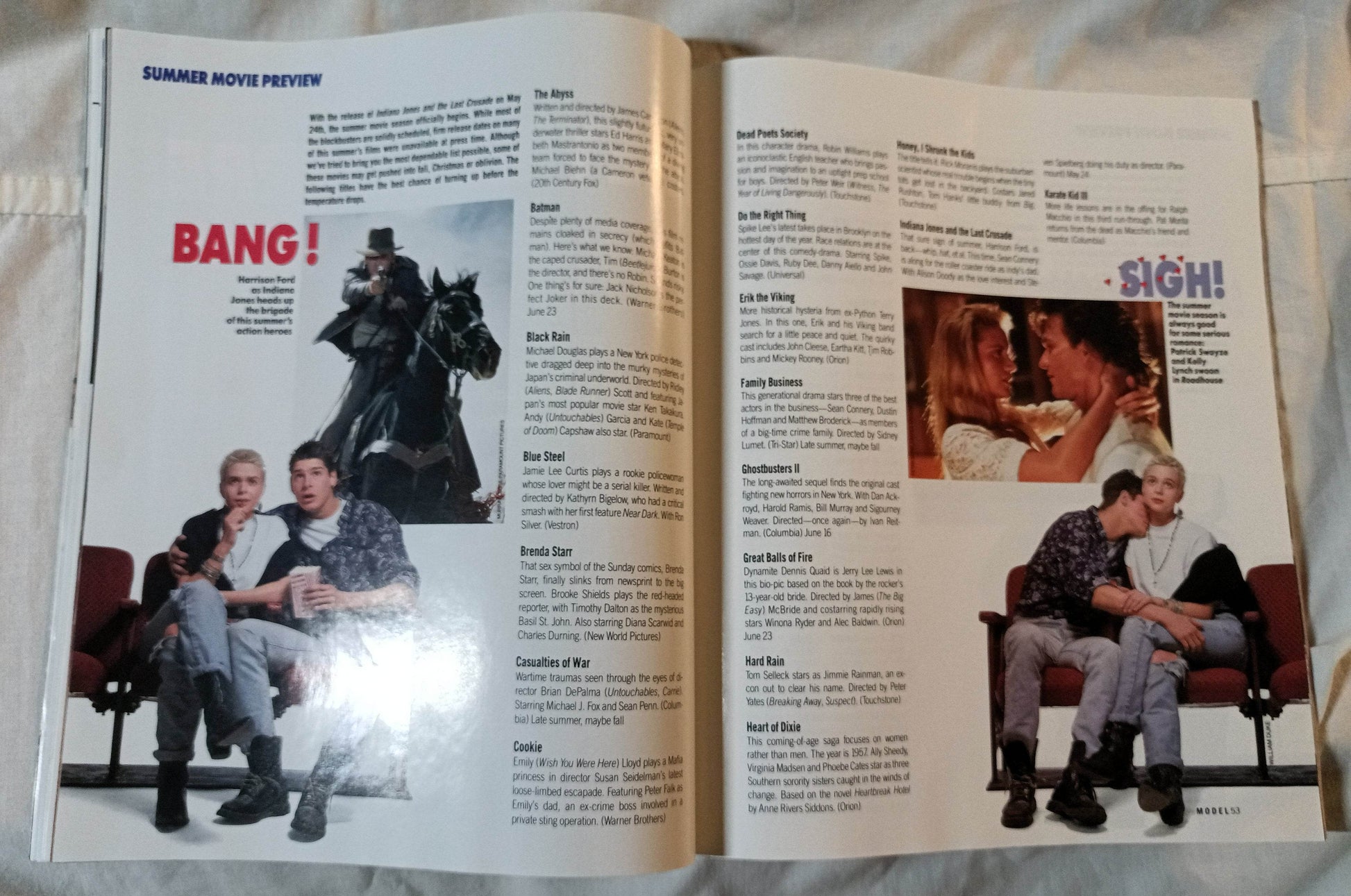 Model Magazine July 1989 Jami Gertz Suddenly Summer Hip-Hop Fashion - TulipStuff