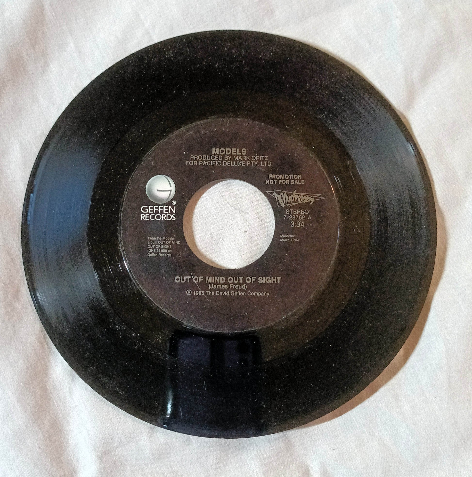 Models Out Of Mind Out Of Sight Australia New Wave 7" Vinyl Promo 1985 - TulipStuff