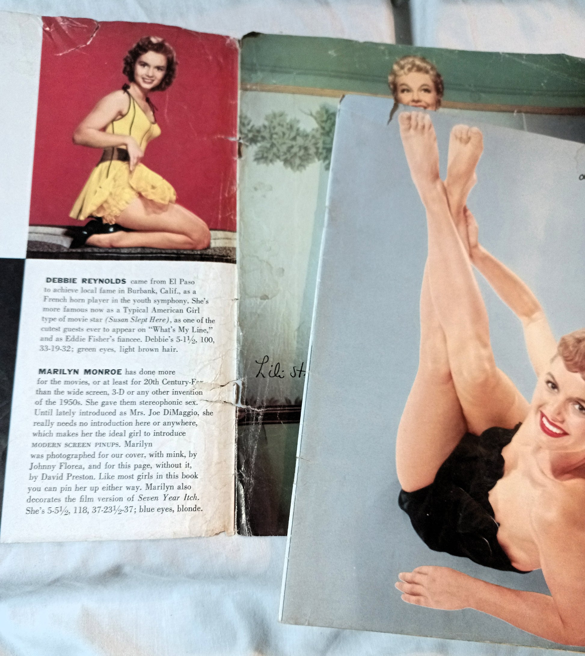 Modern Screen Pin-Ups Magazine Issue #1 1955 Marilyn Monroe Liz Taylor