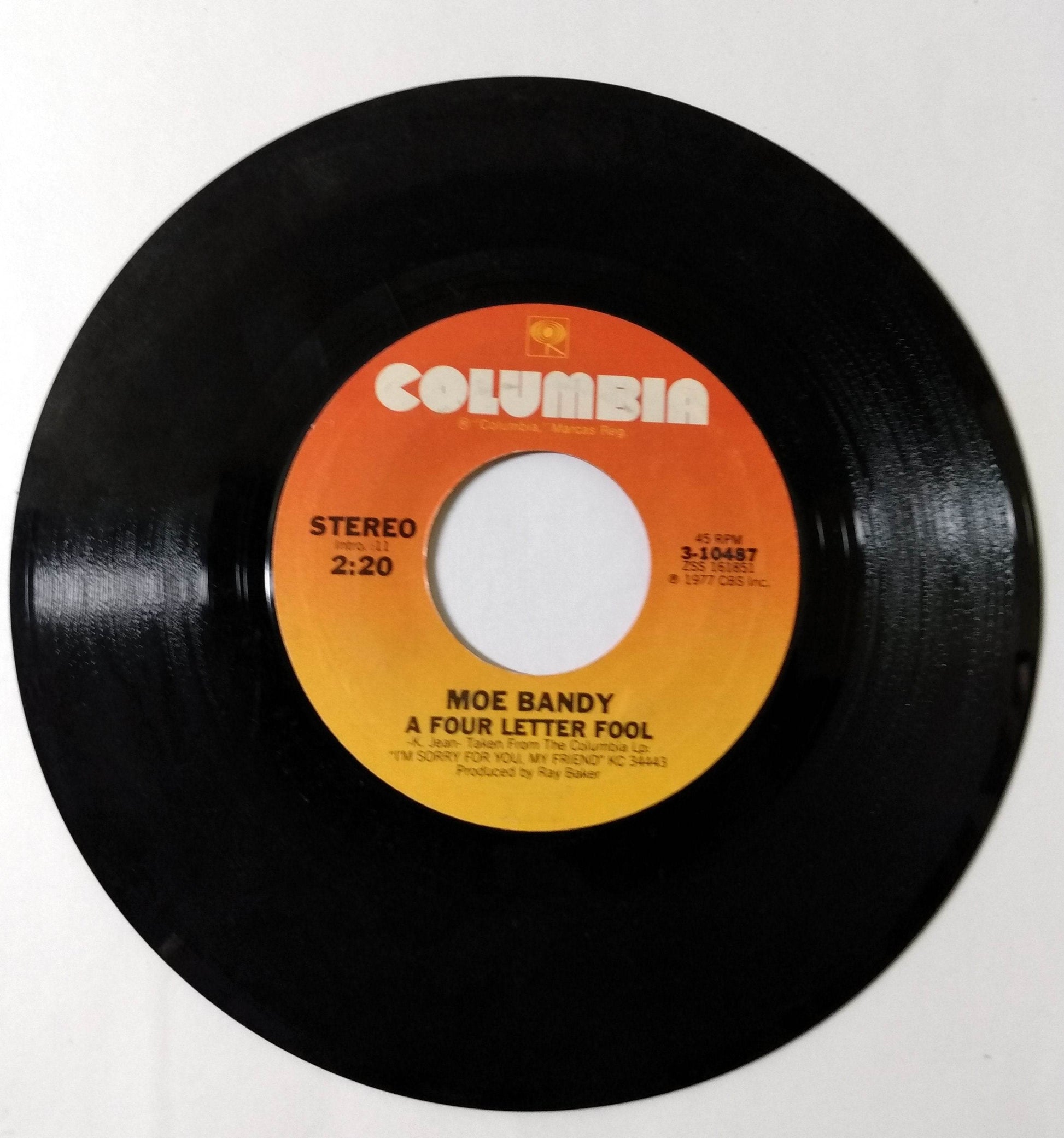 Moe Bandy I'm Sorry For You My Friend Country Vinyl 7" Columbia 1977 - TulipStuff