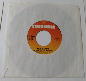 Moe Bandy I'm Sorry For You My Friend Country Vinyl 7" Columbia 1977 - TulipStuff