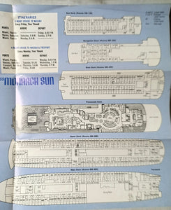 Monarch Cruise Lines ss Monarch Sun 1975 Gala Maiden Cruise Brochure - TulipStuff