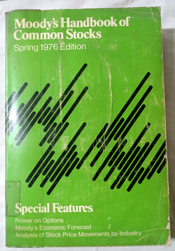 Moody's Handbook Of Common Stocks Spring 1976 Edition - TulipStuff