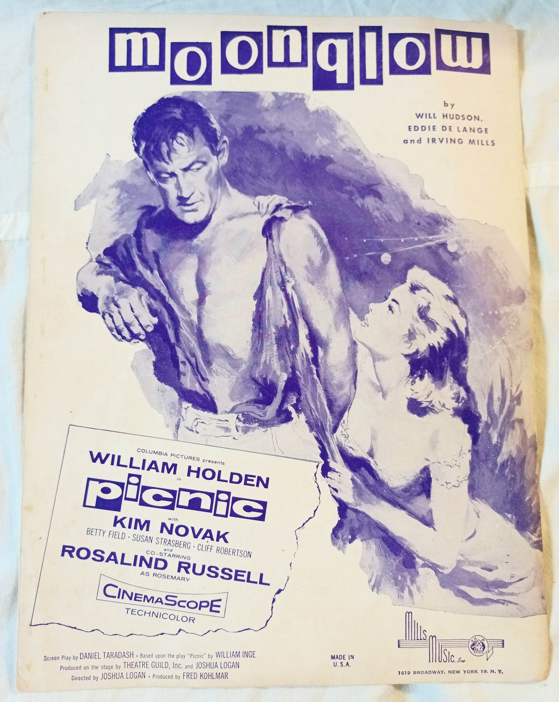Moonglow Picnic Sheet Music William Holden Kim Novak 1934 - TulipStuff