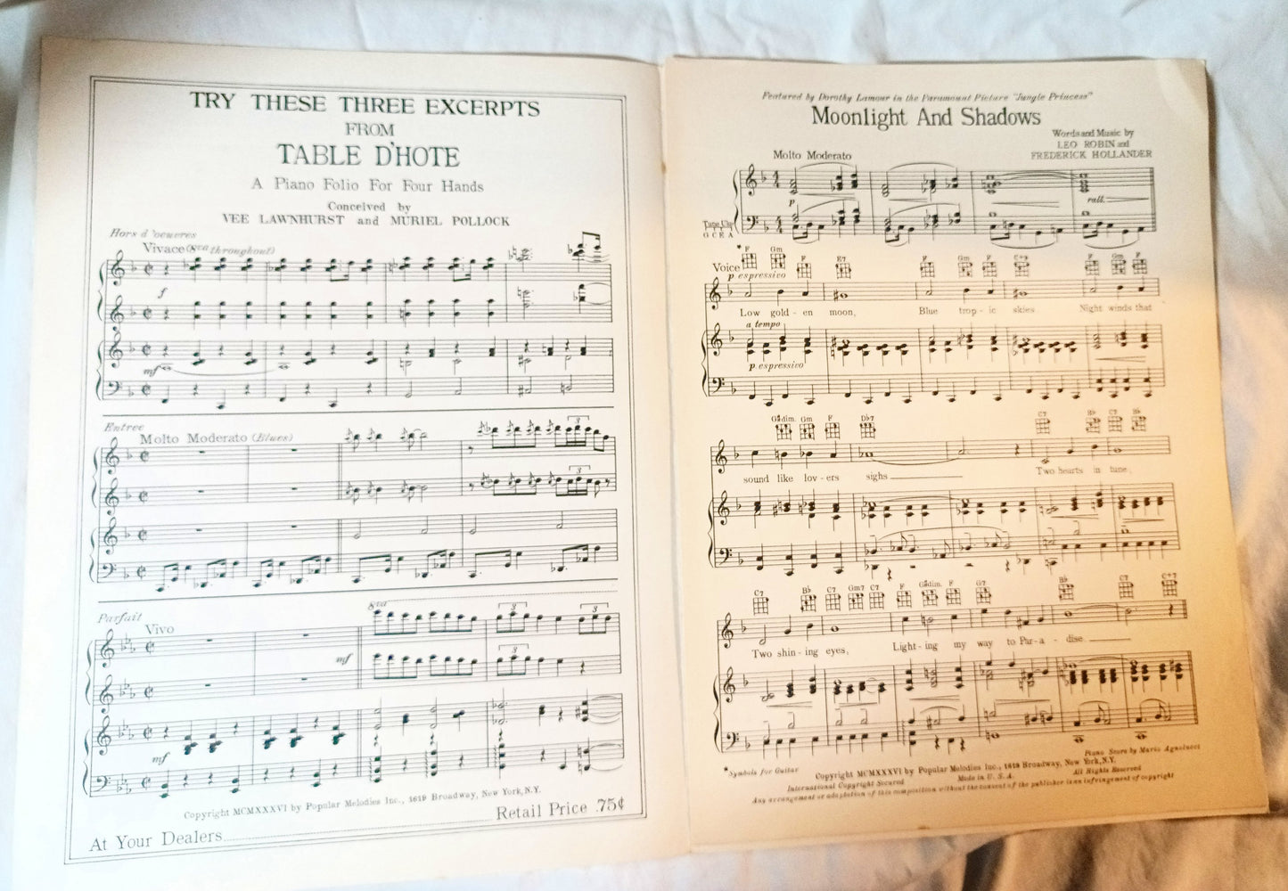 Moonlight And Shadows Jungle Princess Dorothy Lamour Ray Milland 1936 - TulipStuff