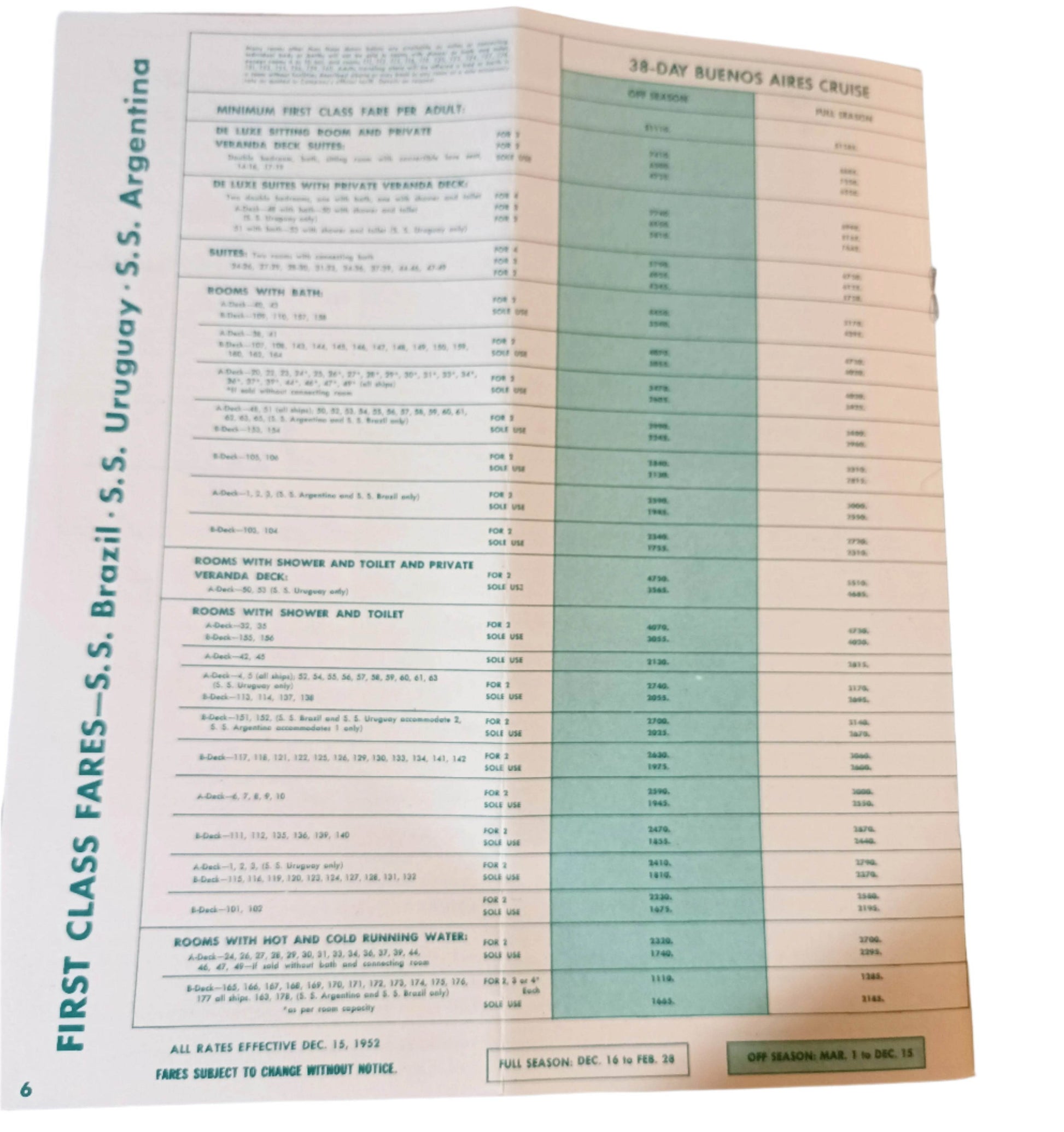 Moore-McCormack Lines South America 1953-54 Brazil Uruguay Argentina - TulipStuff