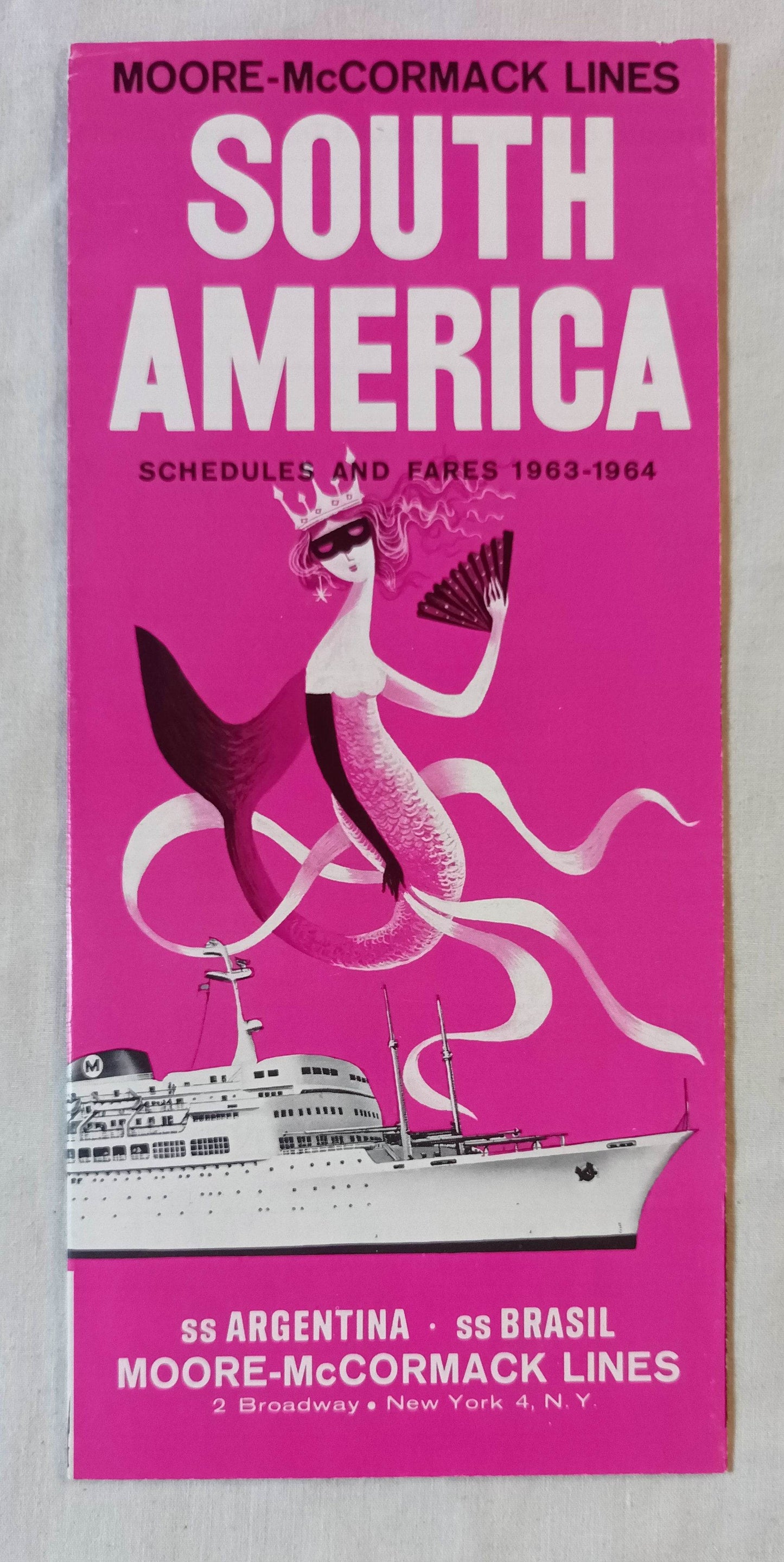 Moore-McCormack Lines ss Argentina ss Brasil 1963-64 Brochure - TulipStuff