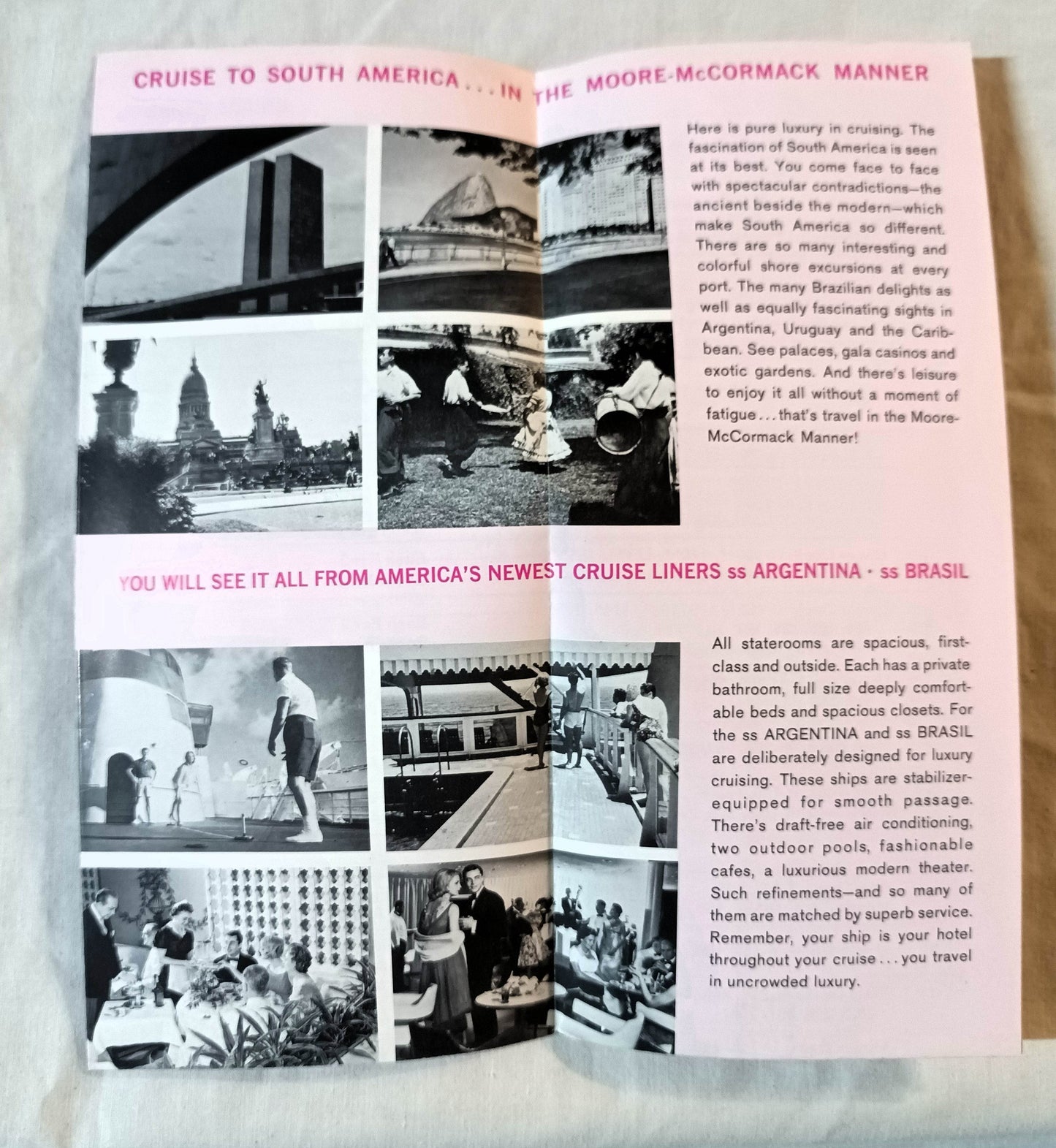 Moore-McCormack Lines ss Argentina ss Brasil 1963-64 Brochure - TulipStuff