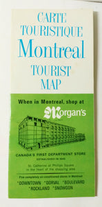 Morgan's Department Store Montreal Tourist Map 1968 Quebec Canada - TulipStuff