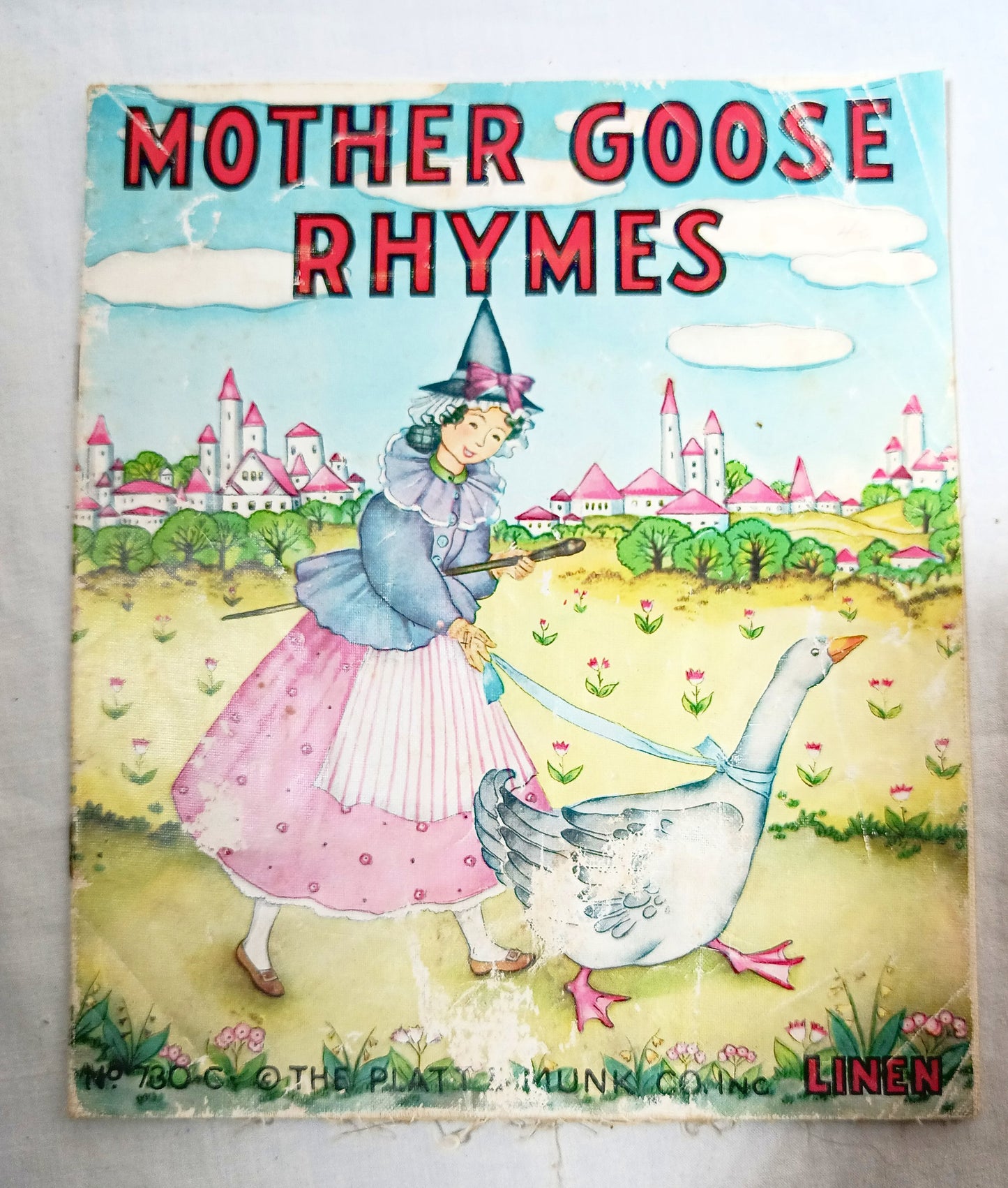 Mother Goose Rhymes Platt & Munk Co No. 730-C Linen Cloth Book 1939 - TulipStuff