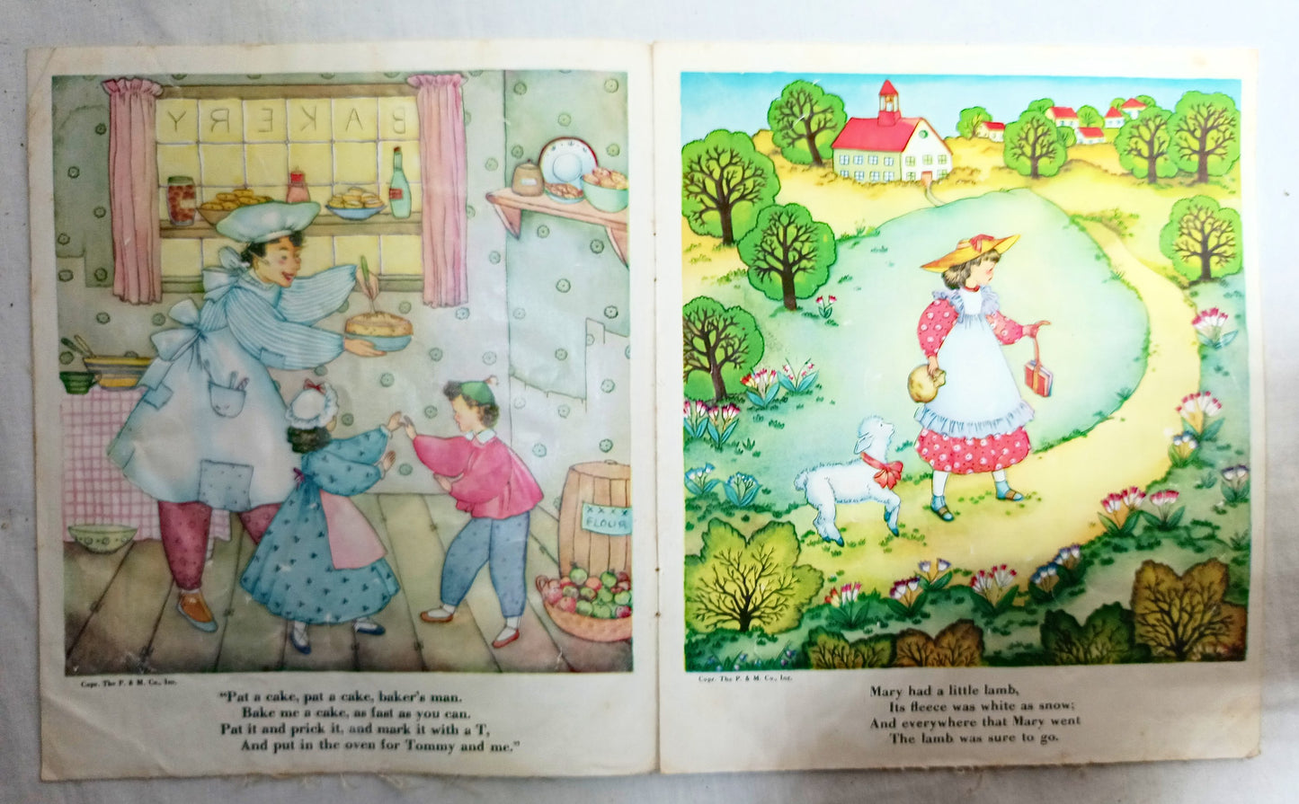 Mother Goose Rhymes Platt & Munk Co No. 730-C Linen Cloth Book 1939 - TulipStuff