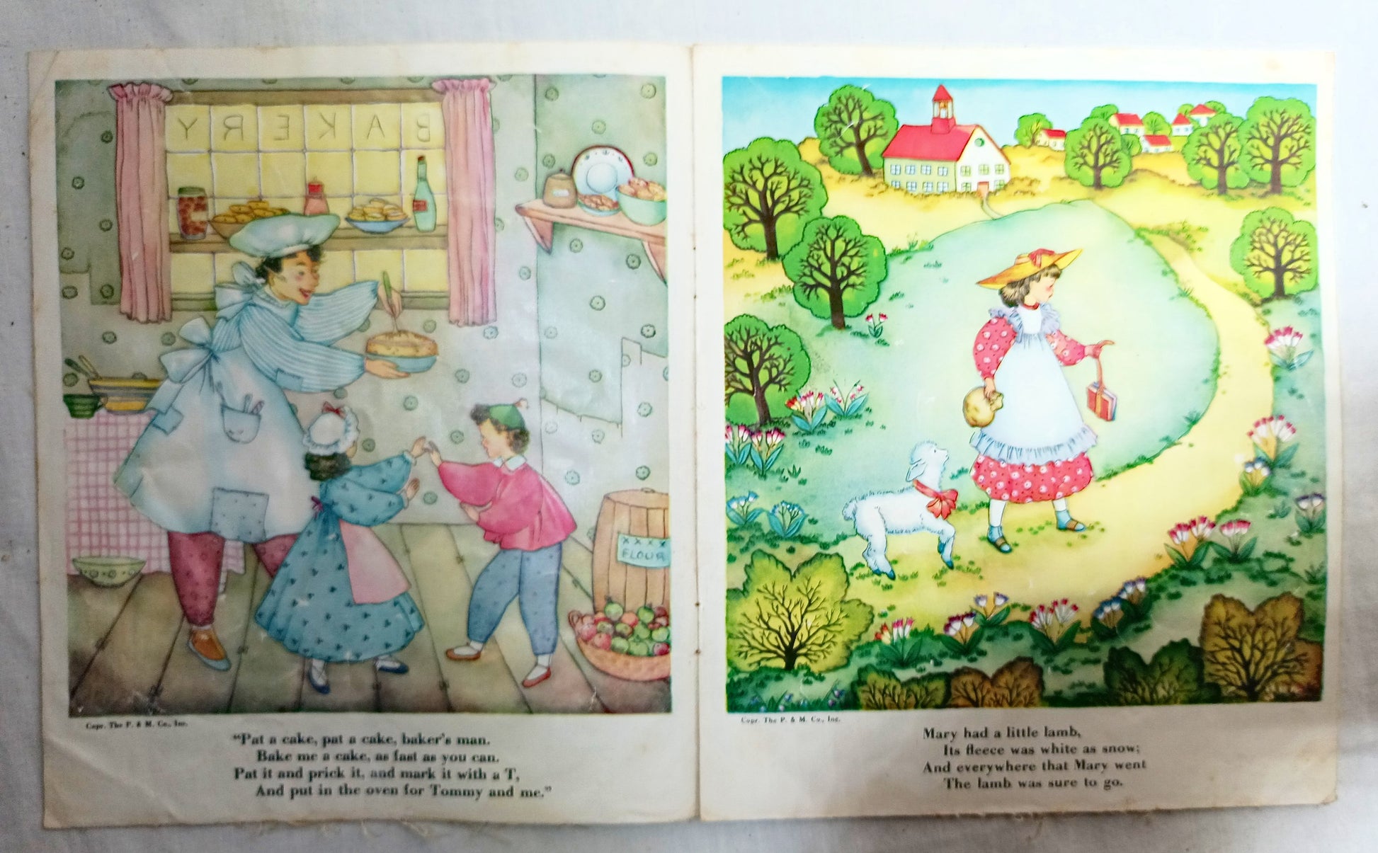Mother Goose Rhymes Platt & Munk Co No. 730-C Linen Cloth Book 1939 - TulipStuff