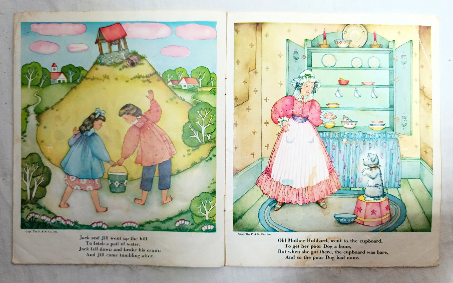 Mother Goose Rhymes Platt & Munk Co No. 730-C Linen Cloth Book 1939 - TulipStuff