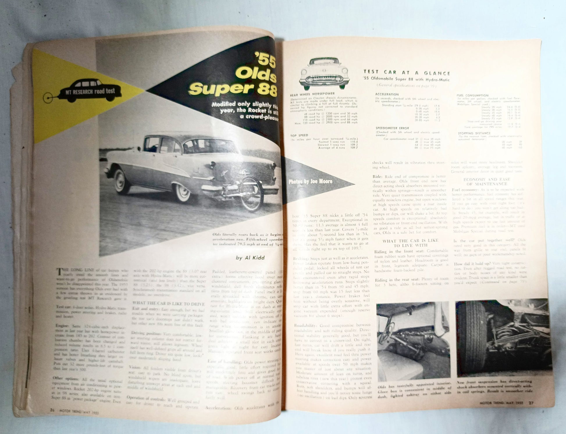 Motor Trend Magazine May 1955 Chrysler New Yorker Lincoln Capri Super88 - TulipStuff