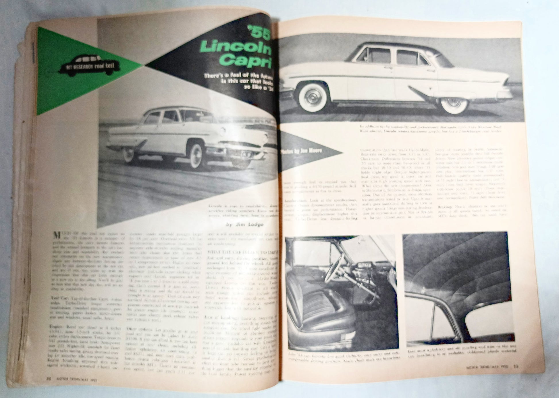 Motor Trend Magazine May 1955 Chrysler New Yorker Lincoln Capri Super88 - TulipStuff