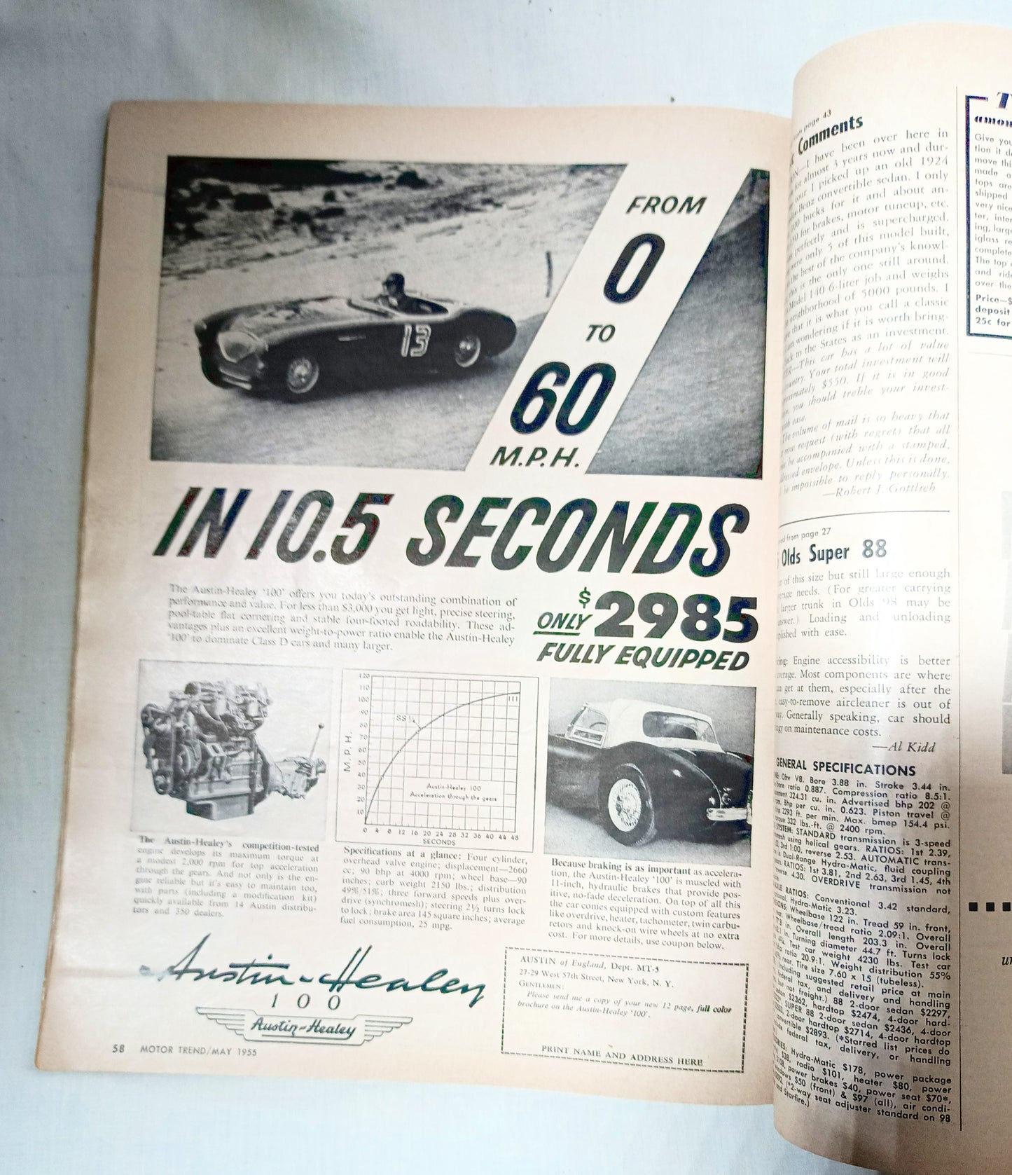 Motor Trend Magazine May 1955 Chrysler New Yorker Lincoln Capri Super88 - TulipStuff