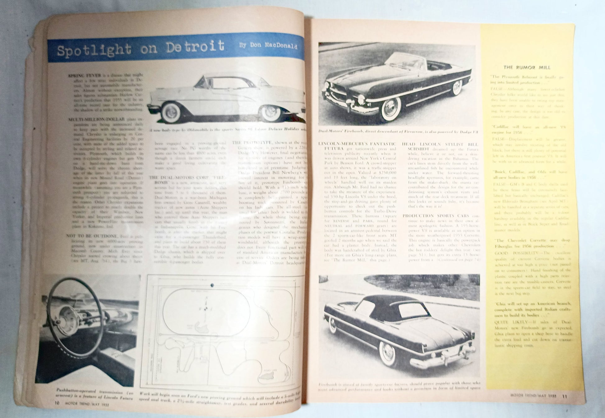 Motor Trend Magazine May 1955 Chrysler New Yorker Lincoln Capri Super88 - TulipStuff