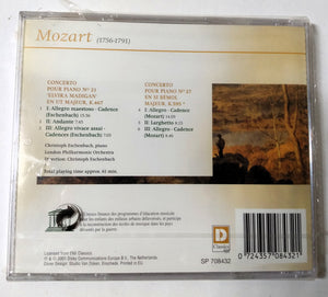 Mozart: Piano Concertos No. 21 & 27 Christoph Eschenbach Album CD 2001 - TulipStuff