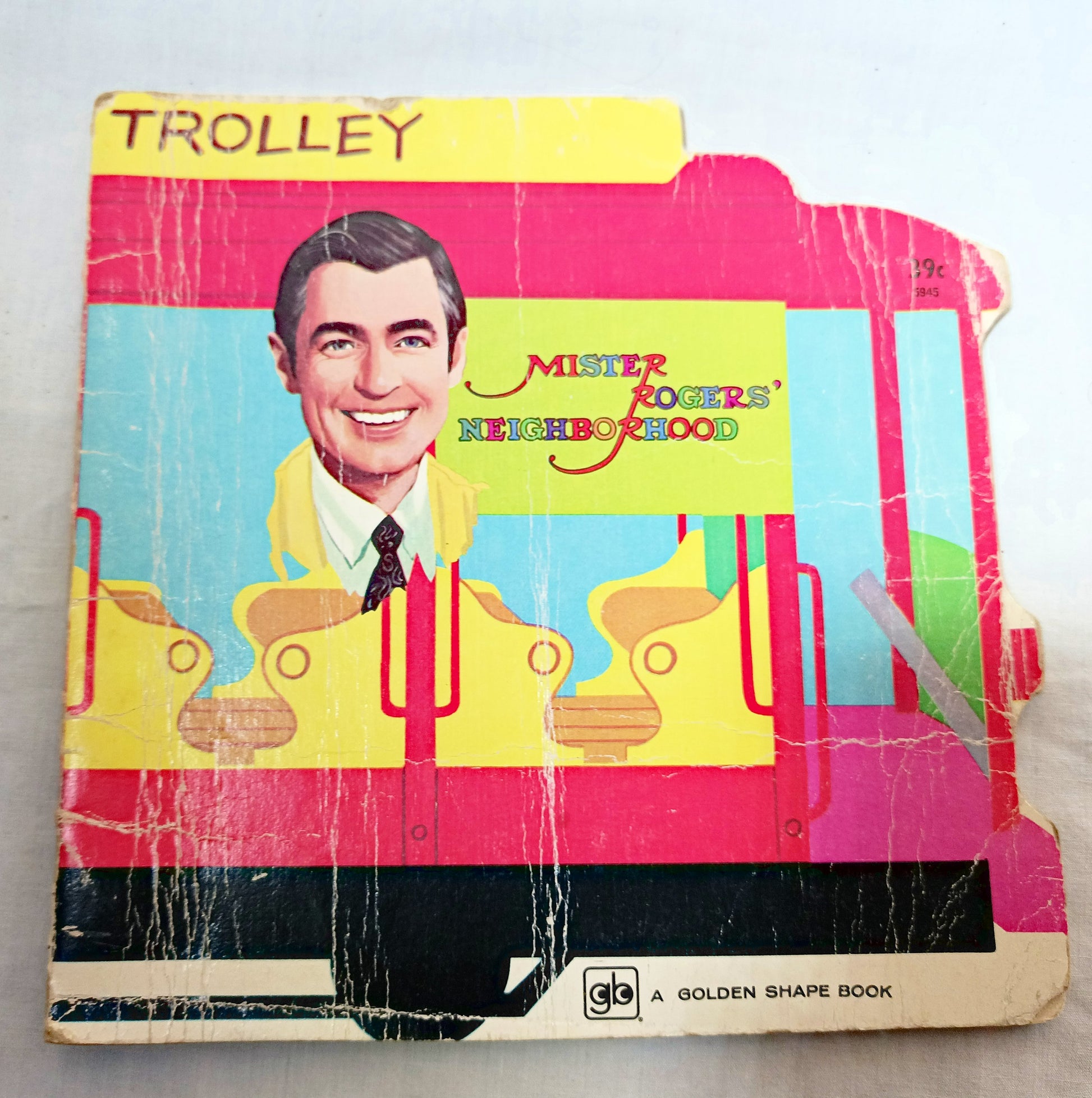 Mister Rogers Neighborhood Trolley Golden Shape Book 1974 - TulipStuff