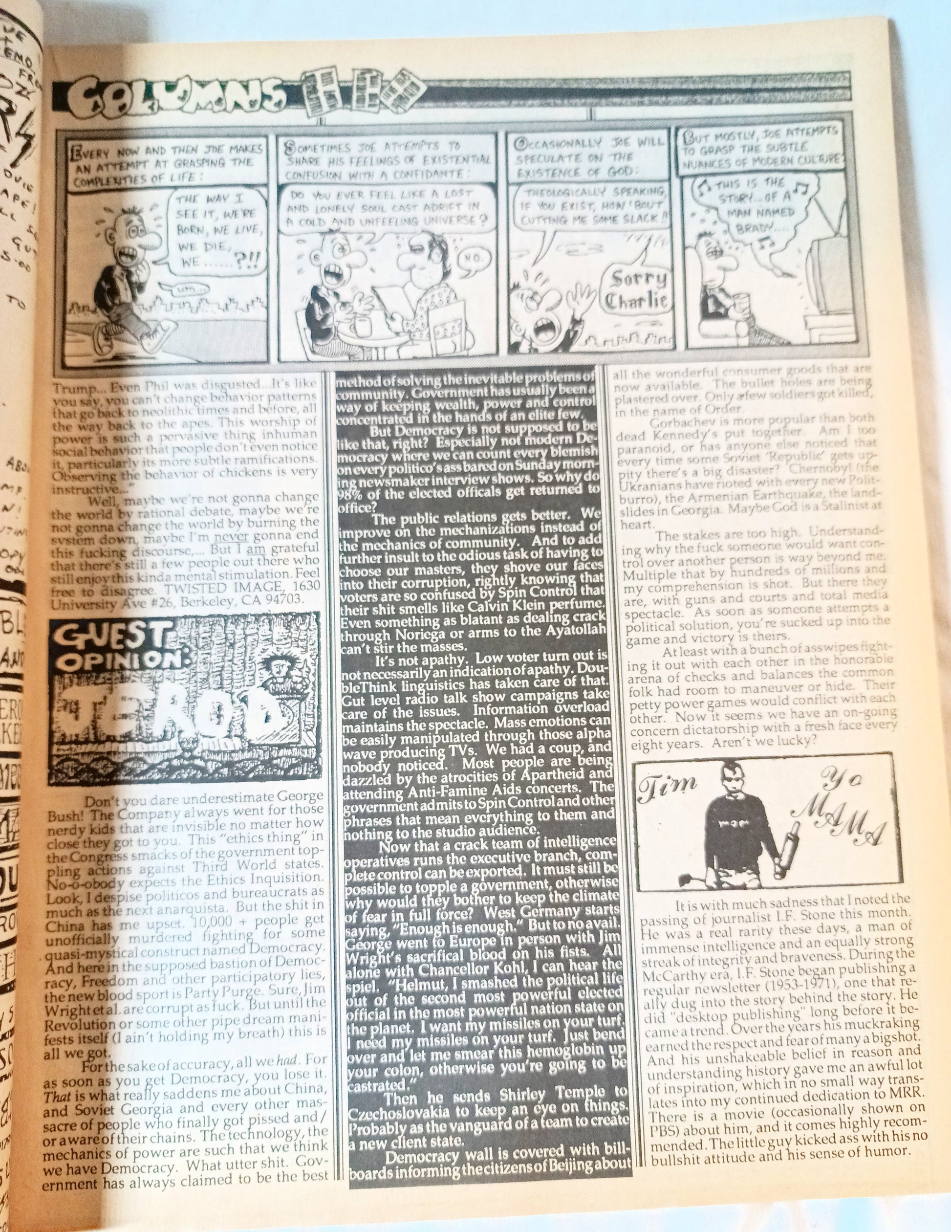 Maximum Rock N Roll Issue 75 August 1989 Gwar Sub Pop Punkzine - TulipStuff