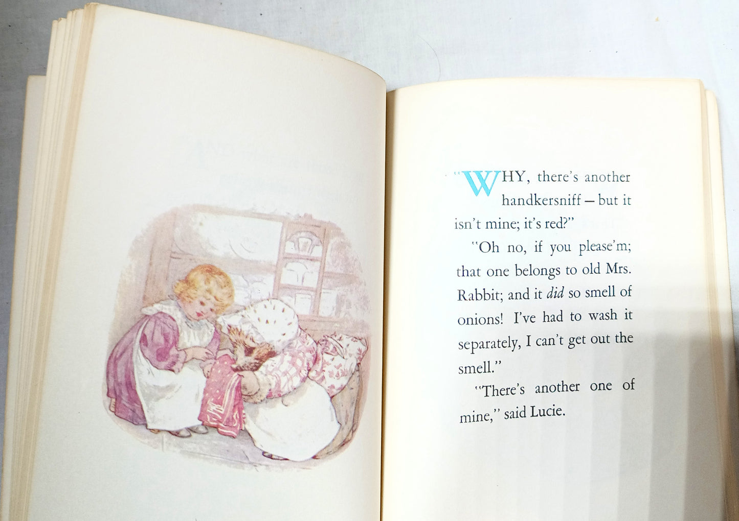 The Tale of Mrs Tiggly-Winkle Beatrix Potter Paperback Grolier 1970's - TulipStuff