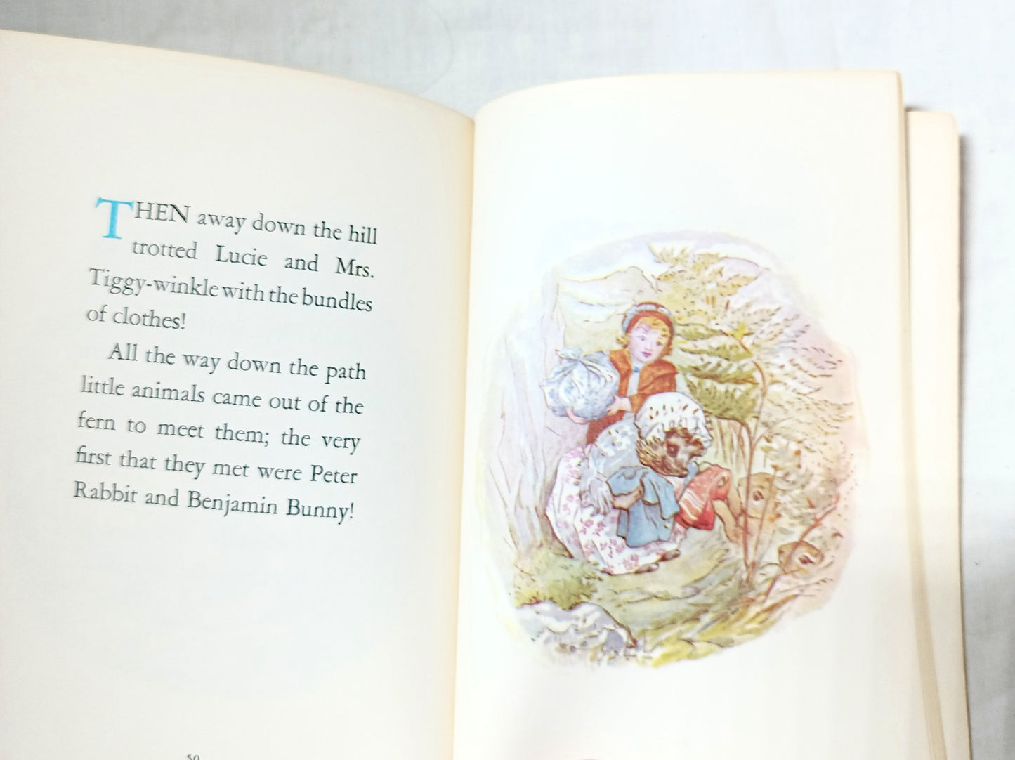 The Tale of Mrs Tiggly-Winkle Beatrix Potter Paperback Grolier 1970's - TulipStuff