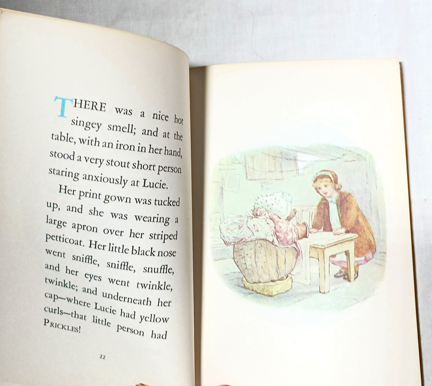 The Tale of Mrs Tiggly-Winkle Beatrix Potter Paperback Grolier 1970's - TulipStuff
