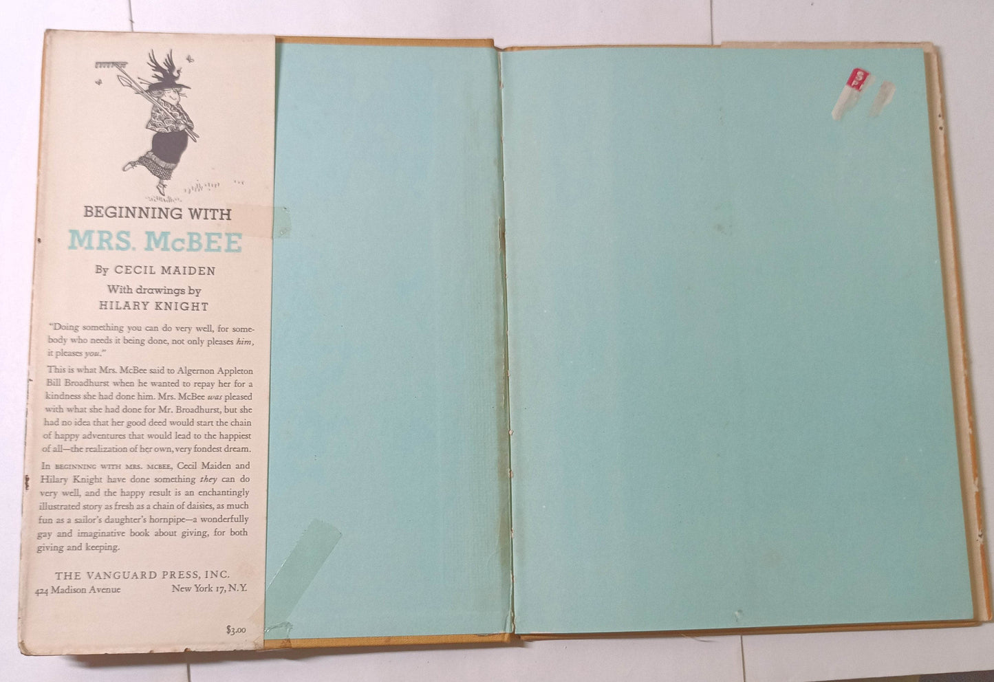 Beginning With Mrs McBee Cecil Maiden Hardcover Vanguard Press 1960 - TulipStuff