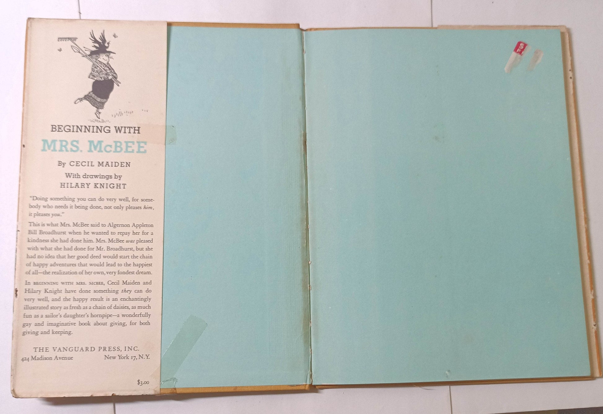 Beginning With Mrs McBee Cecil Maiden Hardcover Vanguard Press 1960 - TulipStuff