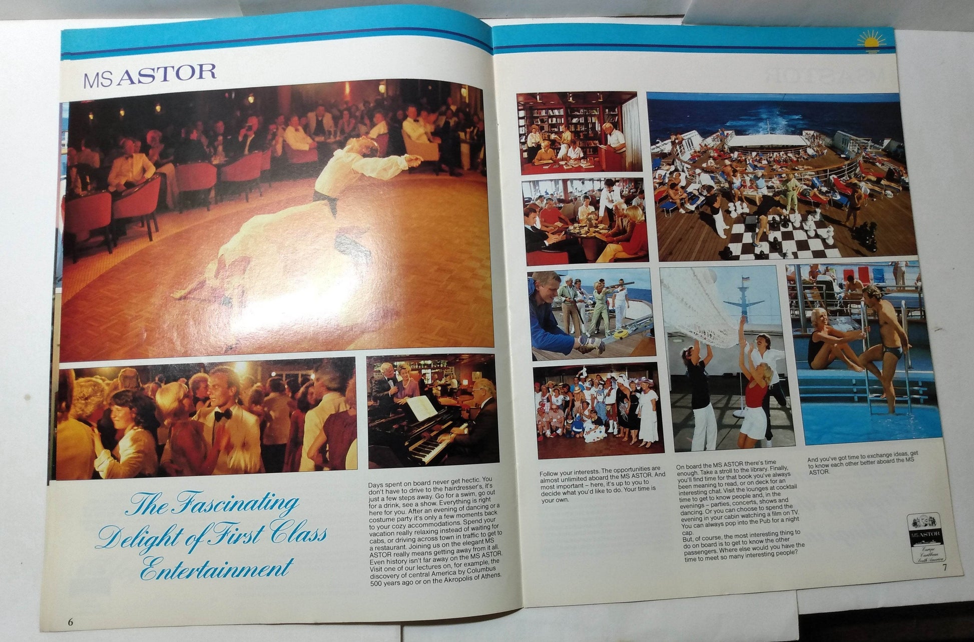 Astor United Cruises ms Astor 1982-83 Inaugural Season Cruise Brochure - TulipStuff