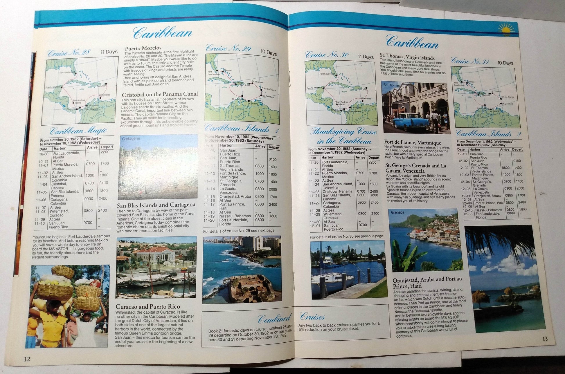 Astor United Cruises ms Astor 1982-83 Inaugural Season Cruise Brochure - TulipStuff