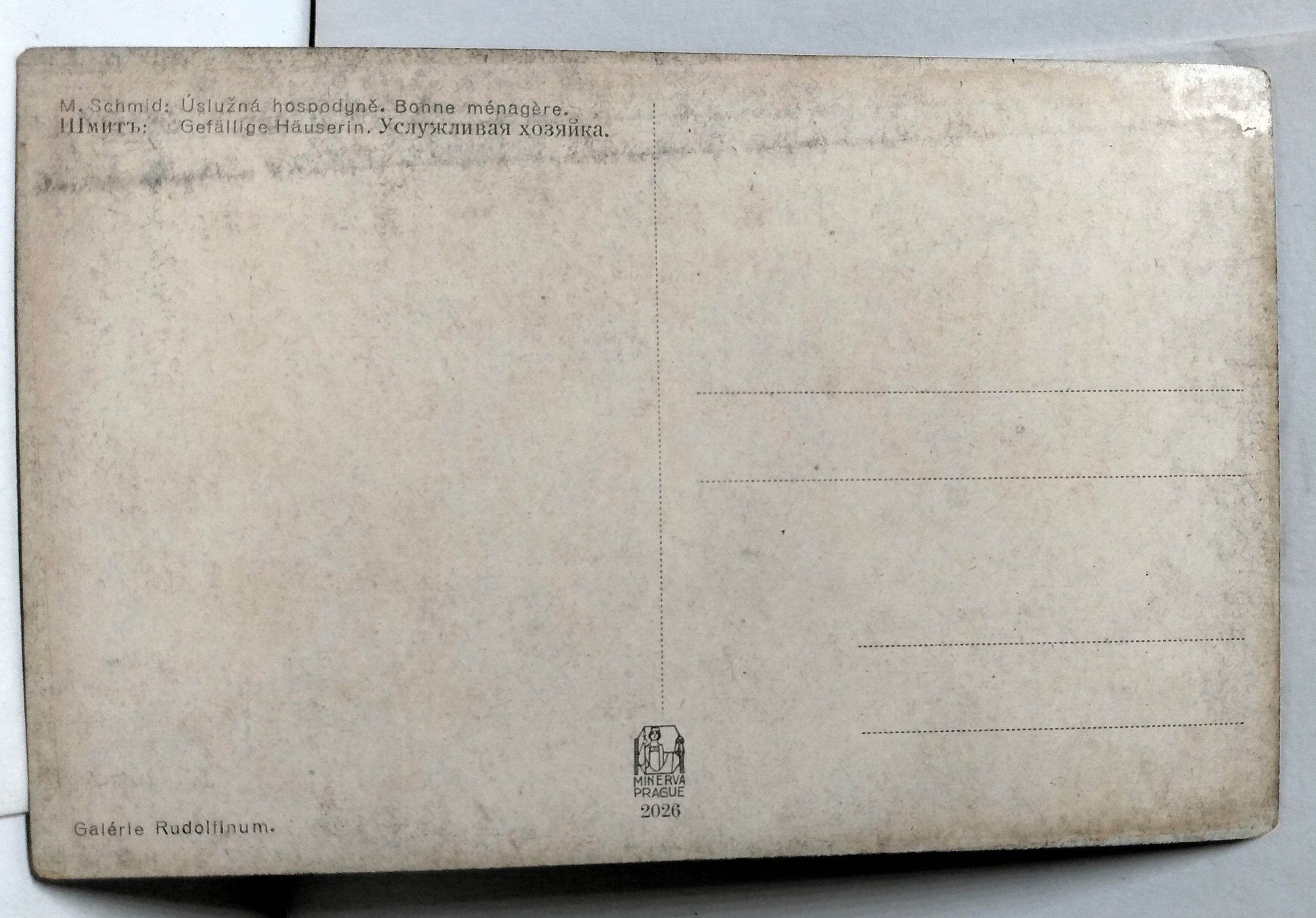 Mathias Schmid Gefallige Hauserin Minerva Prague 1910's Art Postcard - TulipStuff