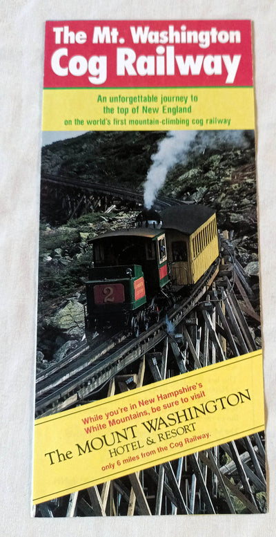 Mt Washington Cog Railway Bretton Woods New Hampshire Brochure 1990's - TulipStuff