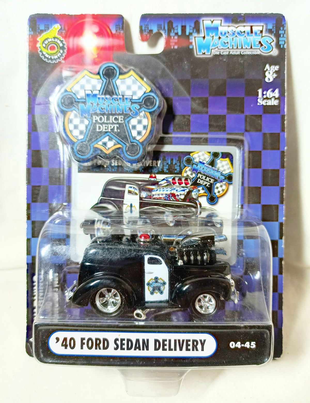 Muscle Machines Police Dept '40 Ford Sedan Delivery Police Car 2004 - TulipStuff