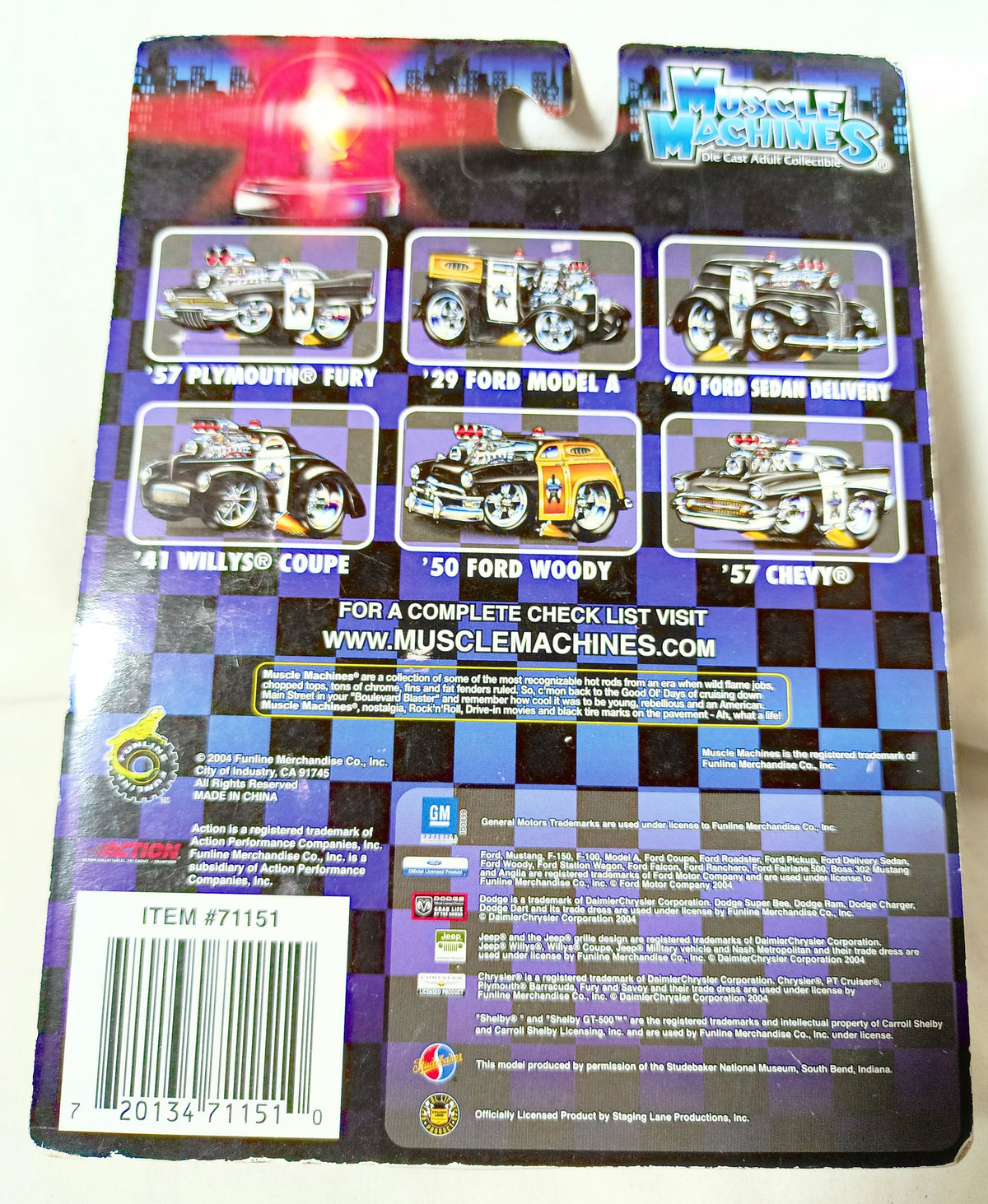 Muscle Machines Police Dept '40 Ford Sedan Delivery Police Car 2004 - TulipStuff