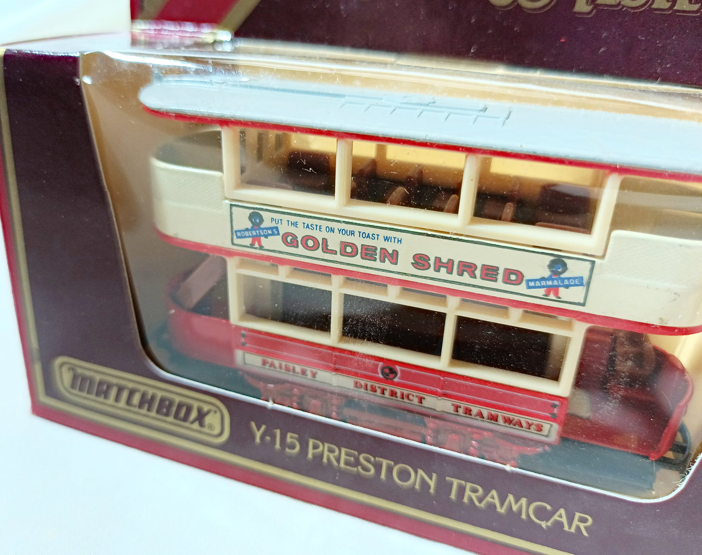 Matchbox Y-15 Models of Yesteryear Preston Tramcar Golden Shred - TulipStuff