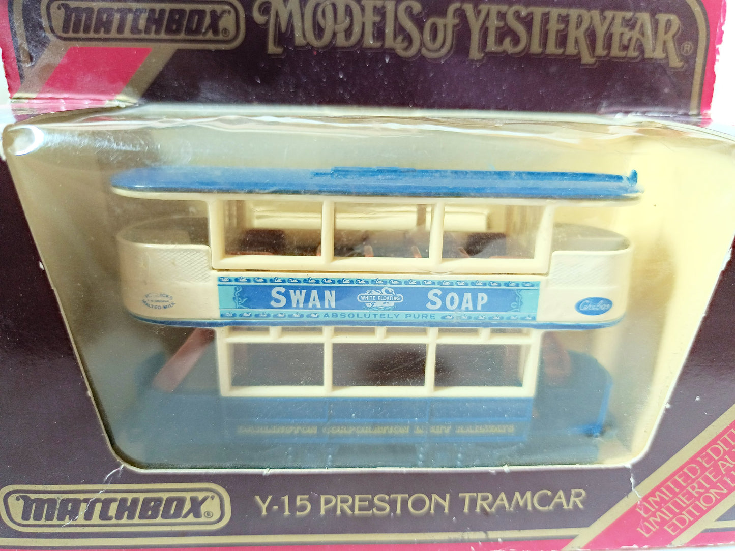 Matchbox Y-15 Models of Yesteryear Preston Tramcar Swan Soap - TulipStuff