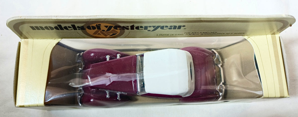 Lesney Matchbox Y18 Models of Yesteryear 1937 Cord 812 England Plum - TulipStuff