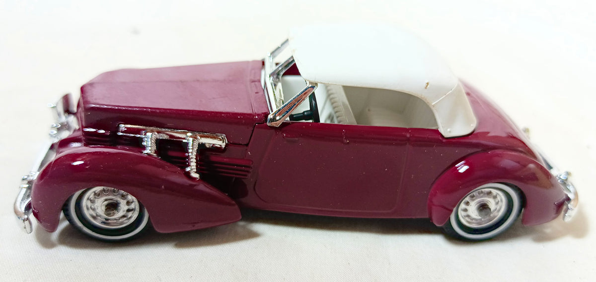 Lesney Matchbox Y18 Models of Yesteryear 1937 Cord 812 England Plum - TulipStuff