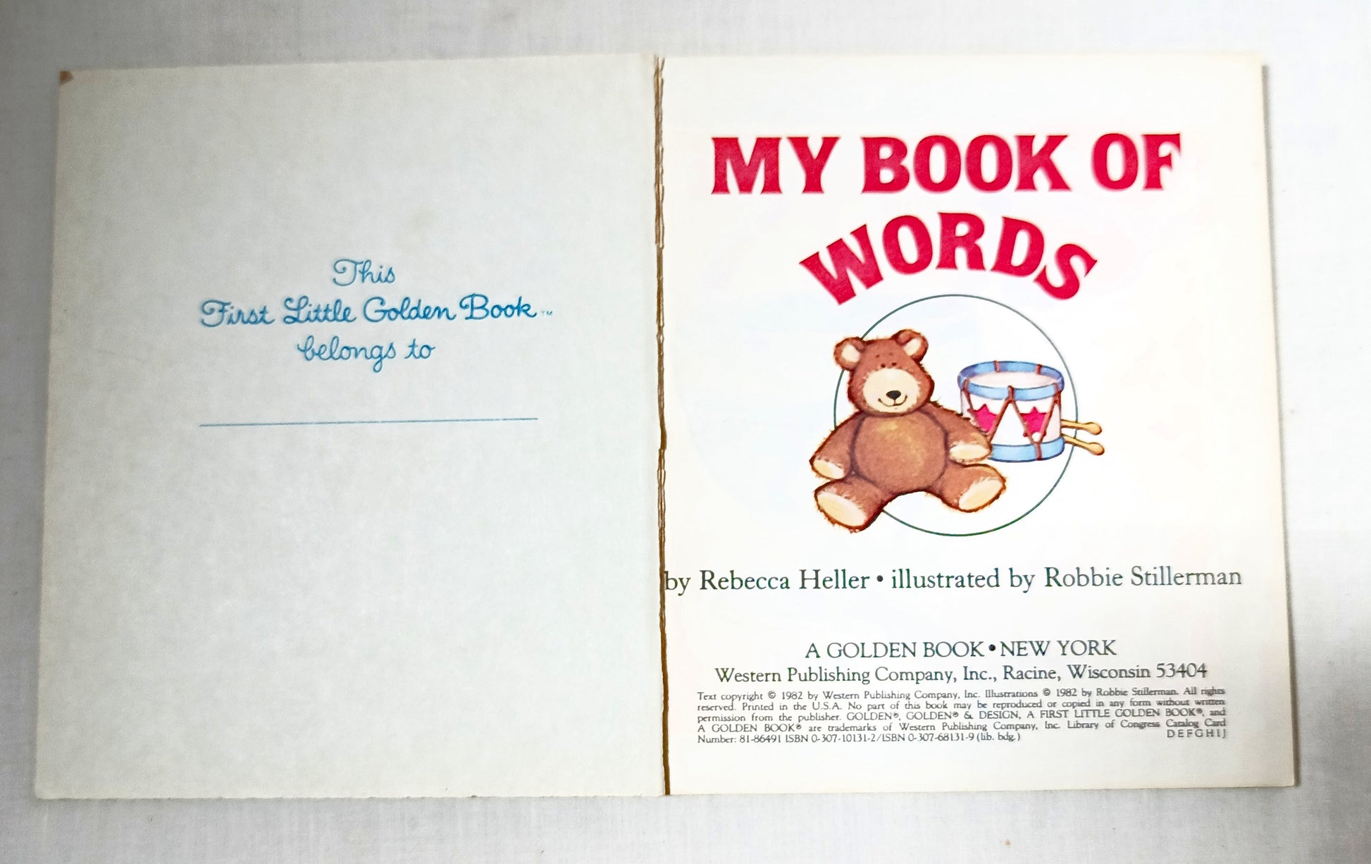 My Book Of Words Rebecca Heller A First Little Golden Book 1982 - TulipStuff